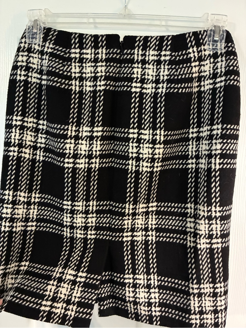 Talbots Black and White Plaid Pencil Skirt - Picture 4 of 4